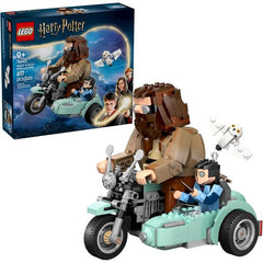 Hold on tight for Hagrid™ & Harry’s Motorcycle Ride (76443) with this magical toy for girls, boys and any fans of the Wizarding World. A cool birthday gift for kids aged 9 and up, this LEGO® Harry Potter™ play-and-display set features built-in, posable Harry Potter, Hedwig™ and Rubeus Hagrid toy figures riding on a motorbike and in its sidecar. The LEGO brick-built vehicle toy’s wheels turn so kids can play out iconic Harry Potter and the Deathly Hallows™ scenes, or the model can be displayed as striking Ha
