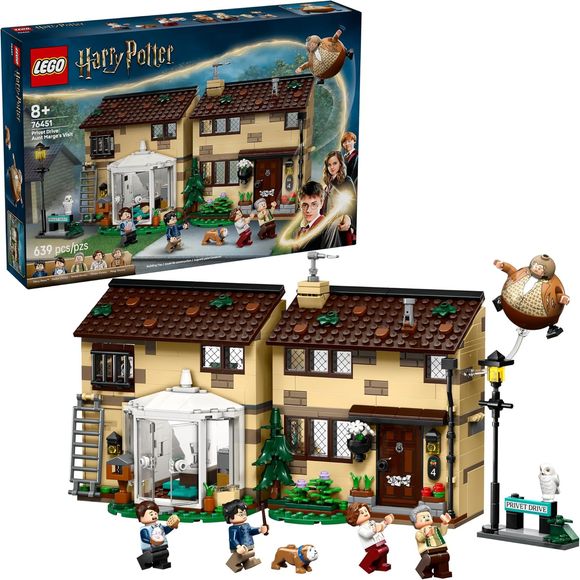 Number 4, Privet Drive has never been so chaotic! The LEGO Harry Potter Privet Drive: Aunt Marge's Visit (76451) recreates one of the most hilariously disastrous family gatherings in wizarding history. This detailed 6building set gives Harry Potter fans ages 8+ the chance to build a model version of Dursleys' perfectly ordinary home—until Harry's accidental magic sends Aunt Marge floating to the ceiling! The meticulously designed house opens so kids can easily access authentic details like a kitchen with re