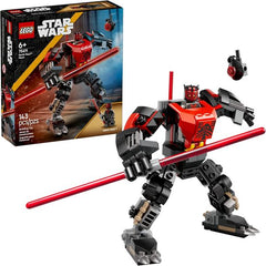 Young Sith apprentices explore the dark side with the LEGO Star Wars Darth Maul Mech (75411).Kids ages 6+ build a fully poseable battle suit based on Darth Maul's Mandalore campaign from Star Wars: The Clone Wars. The fearsome mech comes complete with an opening cockpit where a Darth Maul minifigure (with double-bladed lightsaber) clips in. Once assembled, young builders can arm the mech with its large double-bladed red Lightsaber, , and attach the included Probe Droid to the back for reconnaissance mission