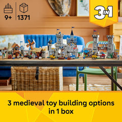 LEGO Creator 31168 3 in 1 Medieval Horse Knight Castle Building Kit
