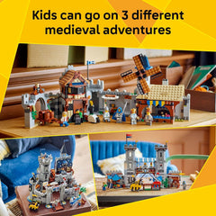 LEGO Creator 31168 3 in 1 Medieval Horse Knight Castle Building Kit