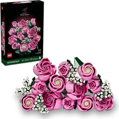 Create an elegant brick-built flower arrangement and marvel at its rosy details with this LEGO® Botanicals Bouquet of Pink Roses (10374) building set for adults. Enjoy an immersive project as you meticulously craft the LEGO bouquet, which features 12 pink roses at various stages – discover 4 roses in full bloom, 4 blossoming roses and 4 rosebuds. The roses are shaded with pink gradients for added authenticity, and the bouquet also features 4 charming sprigs of baby’s breath with small white flowers. Ideal a