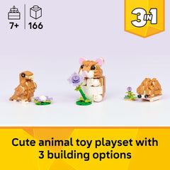 LEGO Creator 3 in 1 31376 Cute Hamster with a Flower Building Kit