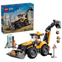 Delight a young fan of construction vehicles with the LEGO® City Yellow Backhoe Loader (60480) building toy, a fun gift idea for boys and girls ages 7 and up. Kids can explore realistic details, including chunky rubber tires, fold-down stabilizer legs, a working front bucket that raises and tips and an agile backhoe arm, mounted on a ball joint for smooth scooping action. Remove the canopy to put a minifigure in the cab and open the hood to reveal the vehicle’s engine. The playset features a jobsite toilet