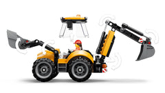 LEGO City 60480 Yellow Backhoe Loader Building Set