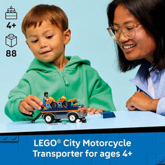LEGO City 60491 Motorcycle Transporter Building Set