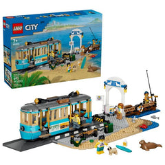 All aboard for sunny adventures with the LEGO® City Classic Beach Streetcar (60506), a fun-filled building set that makes a great gift for kids and train toy enthusiasts ages 7 and up. This traditional style model streetcar kit features realistic details, including boarding steps, vertical grab poles and bench seating. Kids can roll the vehicle onto the station track and remove the roof to help passengers disembark. The toy playset also includes pier, sidewalk and a beach setting where exciting stories can