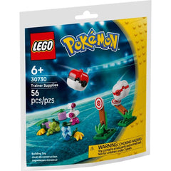 LEGO® Pokémon™ Trainer kit with a Poké Ball, Premier Ball, berries, fruits and a potion. There are even targets to practice your Poké Ball throwing skills!
Age 6+