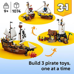 LEGO Creator 31387 3 in 1 Iconic Pirate Ship Building Kit