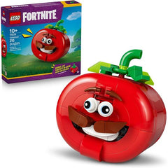 Bring a slice of gaming action home with the LEGO® Fortnite® Tomatohead (77079) building set for kids and gamers ages 10 and up. Savor all the awesome details in this Tomatohead kit, which lets fans create a model based on a fun Outfit from the LEGO Fortnite game. It has eyes, a mouth and a moustache, and opens to reveal a miniature version of the iconic Uncle Pete’s Pizza Pit restaurant scene complete with a mini Tomatohead that feeds imaginative role play. Once complete, the display model becomes a cool p