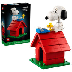 “Dogs’ lives don’t have to have meaning.” Inspire memories of witty Snoopy sayings and bring classic comic scenes to life with LEGO® Ideas Peanuts: Snoopy‘s Doghouse (21368). This model building kit for adults features a posable Snoopy figure which comes with 2 alternative leg builds for sitting and standing and 2 neck positions for lying down and standing. Display him lying on top of his house with his friend Woodstock on his belly, sitting up typing on his LEGO typewriter or in standing poses. The interio