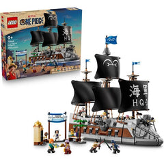 Take kids’ imaginations on an action-packed voyage with Garp’s Marine Battleship (75646), a LEGO® ONE PIECE building set featuring minifigures of Zoro, Usopp, Miss All Sunday, Nami, Tashigi, Helmeppo, Vice Admiral Garp and Koby. Inspired by the popular Netflix show, this toy makes a great gift for boys and girls ages 9 years old and up. The impressive ship features a dog figurehead, 5 foil sails and a foil flag – giving the set extra shine and display appeal. The ship’s deck opens to reveal the map room and