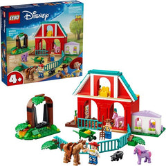 Wild West-style adventures await kids ages 4 years old and up in this LEGO® ǀ Disney and Pixar Toy Story 5 Blaze’s Horse Ranch (43304) building toy. This barn toy building set, inspired by Toy Story 5, sparks play with 6 LEGO ǀ Disney and Pixar characters: Woody and Jessie minifigures, Bullseye the horse, Blaze’s pet pig, a pony and a winged horse. There’s a barn with gates, a hayloft, playhouse, veggie patch and watering trough, and a tree swing with hidden time capsule. This buildable preschool toy for gi