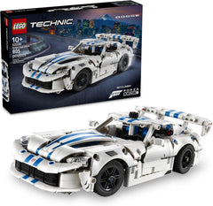 Ignite fast action play with this LEGO® Technic™ Dodge Viper GTS-R Sports Car (42234) building set. Kids ages 10 years up can have fun assembling the model, then put their racing car to the test. Explore realistic features like the V10 engine with moving pistons, the eye-catching spoiler, differential and opening hood and doors. Unlock a special LEGO Technic livery in the Forza Horizon 6 video game using the instructions provided inside the box. Please note, a copy of the game is needed. Terms and condition