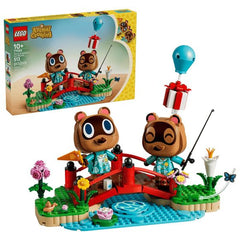 Level up kids’ rooms with an authentic piece of gaming decor, a fun gift idea for fans ages 10 and up. Timmy & Tommy’s Fun Day Out (77059) is a LEGO® Animal Crossing™ building set that’s packed with themed features and includes 2 posable, brick-built figures. Stand the Timmy and Tommy figures on the bridge, fishing in the lake, or expand the action by placing the characters away from the bridge. Bring the model to life by rotating a section that makes the fish look like they’re swimming in the lake. Discove
