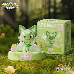 Bring the playful charm of Sprigatito to your collection with this adorable Aromatherapy Figure from the Pokemon Scented Display Series. Featuring the Grass-type starter from the Paldea region, Sprigatito sits on a colorful decorative base accented with stars, clouds, and a rainbow for a whimsical display.
This collectible combines cute Pokemon styling with a built-in fragrance compartment, making it a unique desk accessory and display piece for fans of Pokemon. Its compact size and vibrant colors make it