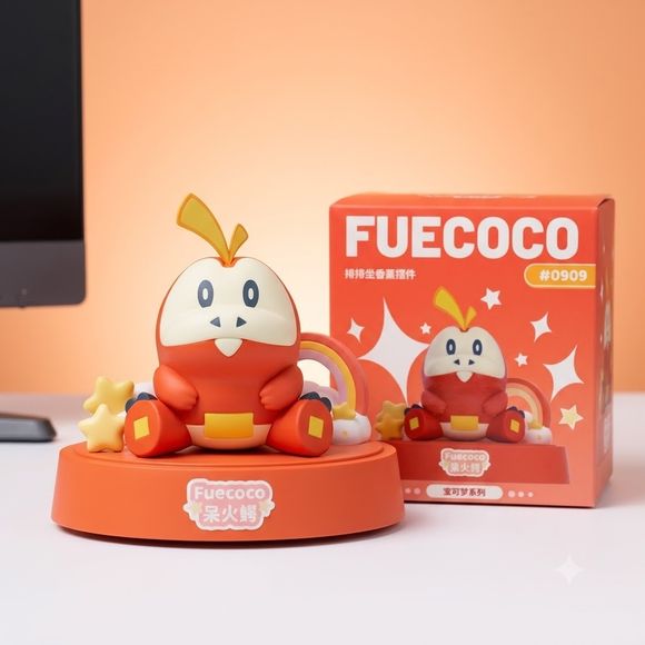 Bring some fiery charm to your collection with this adorable Fuecoco Aromatherapy Figure from the Pokemon Scented Display Series. Featuring the fan-favorite Fire-type Pokemon seated on a colorful display base, this collectible combines cute character design with a built-in fragrance compartment for an enjoyable decorative experience.
Designed for Pokemon fans and collectors alike, Fuecoco's cheerful expression and vibrant colors make it a standout display piece for desks, shelves, gaming setups, and Pokemo