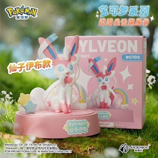 Add a touch of charm and elegance to your collection with this adorable Sylveon Decorative Aroma Ornament Figure! Inspired by the beloved Fairy-type Pokémon, Sylveon is beautifully posed atop a dreamy display base featuring fluffy clouds, colorful stars, and a vibrant rainbow backdrop. The soft pastel colors and whimsical design make this figure a delightful accent for desks, shelves, bedrooms, or Pokémon-themed displays.
Part of a collectible decorative series, this figure captures Sylveon's graceful pers
