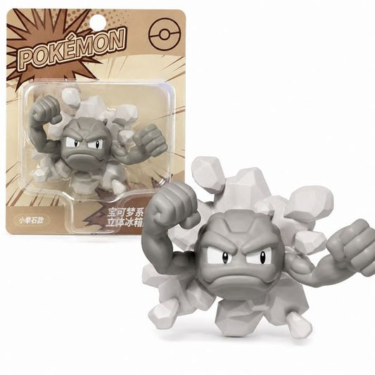 Bring some Pokémon power to your home or office with this officially licensed Pokémon Geodude 3D Refrigerator Magnet!
Featuring Geodude bursting through a rocky backdrop in a dynamic action pose, this unique collectible combines detailed figure sculpting with functional magnetic backing. Made from durable PVC with an integrated magnet, it's perfect for displaying on refrigerators, lockers, filing cabinets, whiteboards, and other magnetic surfaces.
Unlike traditional flat magnets, this three-dimensional de