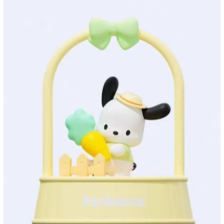 Bring a touch of Sanrio charm and greenery to your home or workspace with the adorable Pochacco Afternoon Garden Plant Ornament from Holly Box! This unique collectible features Pochacco caring for his miniature garden inside a pastel yellow planter display, complete with decorative fencing, gardening accessories, and a charming bow accent.
Unlike traditional figures, the Afternoon Garden Series includes seeds that can be planted directly in the display, allowing you to grow your own miniature garden alongs