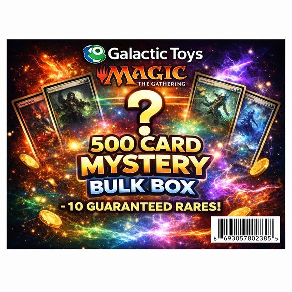 10 Guaranteed Rares! Mystery box may contain duplicates and lands. Mystery box will include a variety of Magic the Gathering Trading Cards from a variety of sets spanning its 30+ year history.