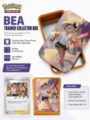 Celebrate one of the Galar region's toughest Gym Leaders with the Pokémon TCG Chinese Sword & Shield Trainer Collector Box – Bea! This premium collector's set features exclusive artwork of Bea across the included mini tin, card sleeves, and special Trainer promo card, making it an excellent addition for Pokémon TCG collectors and fans alike.
The themed collector box includes everything needed to protect your cards while adding a unique display piece to your collection.