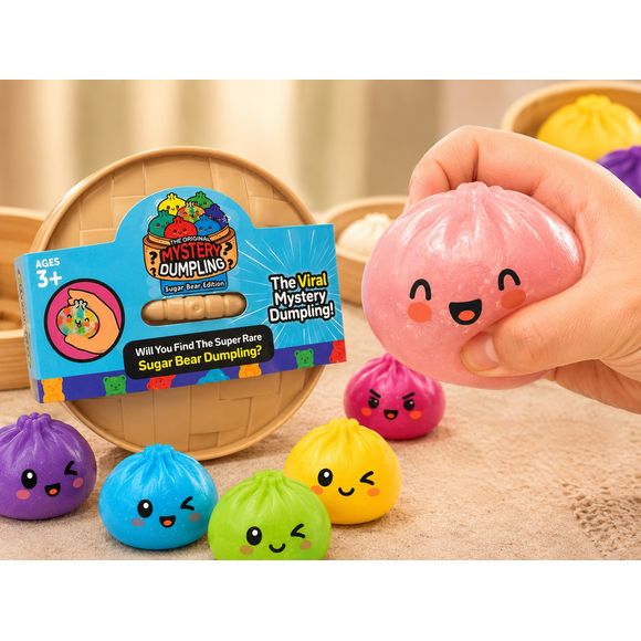 Add some squishy fun to your day with these adorable Squishy Buns Mystery Toys! Each soft foam bun comes packed inside a cute dumpling basket-style container, making every opening a fun surprise. Designed for satisfying squeezes and slow-rising relaxation, these playful fidget toys are perfect for stress relief, desk décor, or collecting.
Each mystery package contains 1 random bun style, featuring cute and colorful character-inspired designs. Will you discover the super rare golden glitter bun?