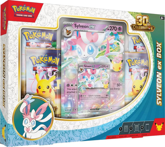Release Date September 16th, 2026
Celebrating 30 Years of Pokémon! Commemorate 30 years of joy with fan-favorite Pokémon spanning three dazzling decades! Celebrate this magnificent milestone with the mighty presences of Mewtwo ex and Mew ex, followed by a wealth of allies like Umbreon ex, Salamence ex, and Greninja ex. Plus, there are 30 reasons to honor Pikachu, as each booster pack contains one—with 30 unique variations to collect as Pikachu rare cards! And, whether you’re looking forward to a glittering
