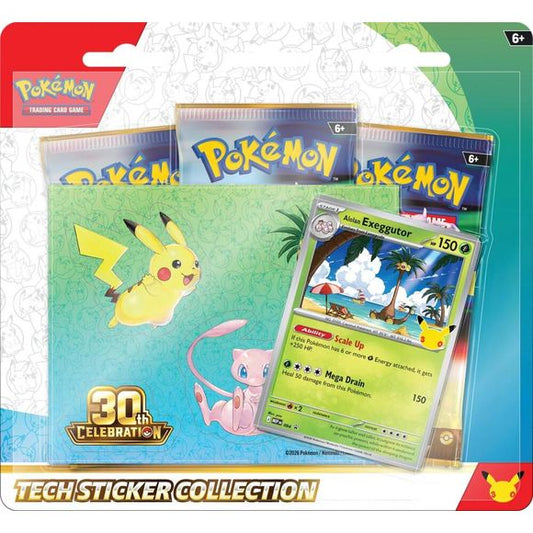 Commemorate 30 years of joy with fan-favorite Pokémon spanning three dazzling decades! Celebrate this magnificent milestone with the mighty presences of Mewtwo ex and Mew ex, followed by a wealth of allies like Umbreon ex, Salamence ex, and Greninja ex. Plus, there are 30 reasons to honor Pikachu, as each booster pack contains one—with 30 unique variations to collet as Pikachu rare cards! And, whether you're looking forward to a glittering future or taking a nostalgic look at a storied past, there are a hos