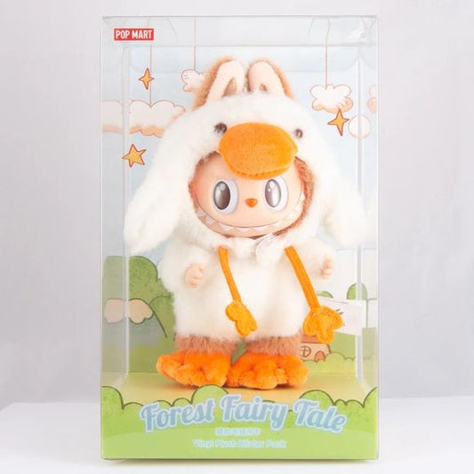 Delight in the whimsical world of Pop Mart’s Labubu Forest Fairy Tale Series – Vinyl Plush (Blister Pack). Debuting in 2025, this special edition features Labubu dressed in an irresistibly fuzzy chick costume, blending plush texture with vinyl resilience. Housed in a display-friendly blister pack, it's perfect for collectors seeking both aesthetic charm and rarity. A China-exclusive release from the Forest Fairy Tale lineup, this Labubu collectible captures storybook magic in a compact keepsake.