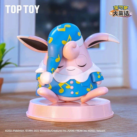 TOP TOY Pokémon Unite "Gathering Series" Wigglytuff figure – premium sleepwear-themed collectible, ~5" tall. Add a dreamy touch to your Pokémon collection with this Wigglytuff figure from the TOP TOY Pokémon Unite Gathering Series! Inspired by the stylish Pokémon Unite aesthetic, it features Wigglytuff dressed in adorable sleepwear decorated with colorful musical notes and a matching nightcap.
Captured in a peaceful sleeping pose with soft pastel colors and charming details, this figure highlights Wigglytu