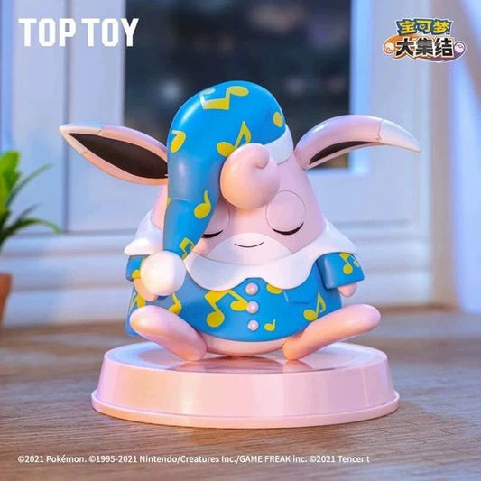 TOP TOY Pokémon Unite "Gathering Series" Wigglytuff figure – premium sleepwear-themed collectible, ~5" tall. Add a dreamy touch to your Pokémon collection with this Wigglytuff figure from the TOP TOY Pokémon Unite Gathering Series! Inspired by the stylish Pokémon Unite aesthetic, it features Wigglytuff dressed in adorable sleepwear decorated with colorful musical notes and a matching nightcap.
Captured in a peaceful sleeping pose with soft pastel colors and charming details, this figure highlights Wigglytu