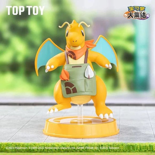 TOP TOY Pokémon Unite "Gathering Series" Dragonite figure – premium adventurer-themed collectible, ~5.5" tall. Bring powerful dragon energy to your Pokémon collection with this Dragonite figure from the TOP TOY Pokémon Unite Gathering Series! Inspired by the stylish Pokémon Unite aesthetic, it reimagines Dragonite in an adventurous outfit complete with a utility satchel, scarf, and themed display base.
A dynamic hovering pose, vibrant colors, and detailed sculpting capture Dragonite's friendly yet powerful