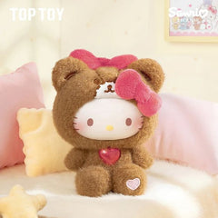 TOP TOY Sanrio Hello Kitty Teddy Pajamas Plush Keychain Blind Box