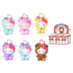 TOP TOY Sanrio Hello Kitty Teddy Pajamas Plush Keychain Blind Box