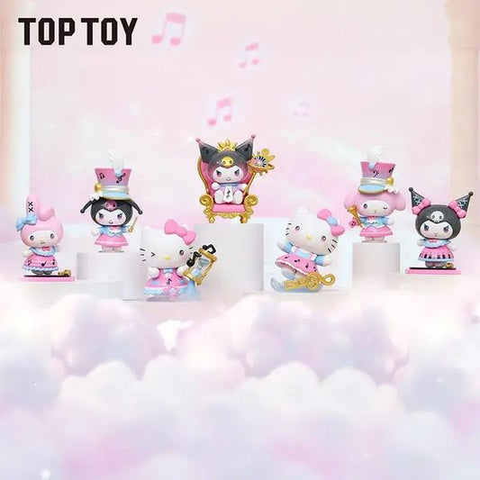 TOP TOY x Sanrio "Space Time Melodies" Series figure blind box – random music-and-fantasy-themed character. Step into a dreamy world of music and imagination with this Sanrio Characters Space Time Melodies Series blind box! This collection features your favorite Sanrio characters in melody and fantasy-inspired outfits, with detailed accessories and charming pastel aesthetics.
Perfect for Sanrio fans, blind box collectors, desk décor, or gifting.