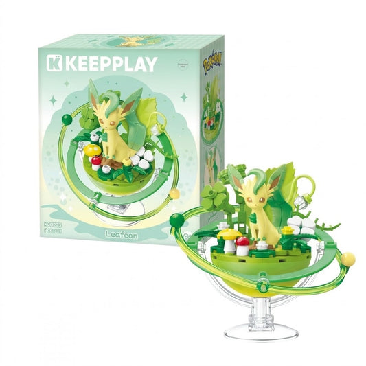 <p>Bring the natural beauty of Leafeon to your Pokemon collection with the <strong>Keeppley Pokemon Eeveelution Planet Series Leafeon Building Block Set</strong>!</p>
<p>Inspired by Leafeon, the Grass-type evolution of Eevee, this officially licensed Pokemon building set features the beloved Verdant Pokemon in a lush, nature-inspired display. With its cream-colored body, leafy green ears, and signature leaf-shaped tail, Leafeon is surrounded by vibrant greenery, colorful mushrooms, and delicate flowers tha