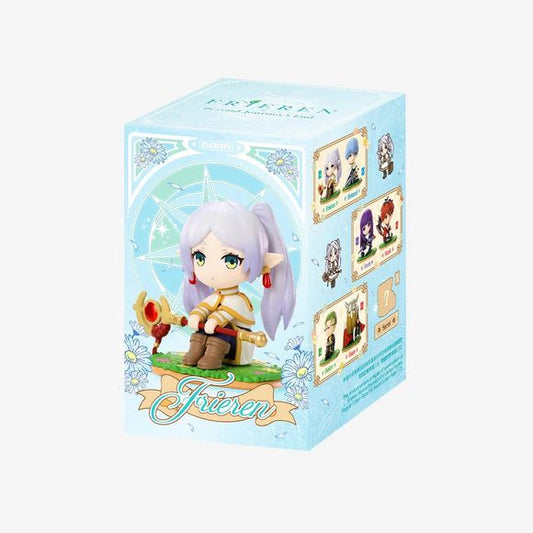 POP MART x GONG "Frieren: Beyond Journey's End" Series figure blind box – chibi anime figure, random pull. Journey beyond the adventure with this Frieren: Beyond Journey's End blind box figure series from GONG! Inspired by the acclaimed fantasy anime and manga, this collection reimagines Frieren and her companions in a charming chibi-style format full of personality and detail.
The lineup features Frieren, Fern, Stark, Himmel, Heiter, and Eisen, each captured in expressive seated poses with fantasy-inspire