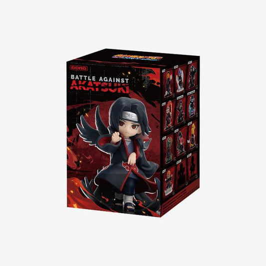 POP MART Naruto Shippuden "Battle Against Akatsuki" Series vinyl figure blind box – random ninja figure. Unleash the fierce clash of ninja legends with this blind box collectible, featuring the iconic battle between the Leaf Village and the mysterious Akatsuki. Standing approx. 8–10 cm (3.15–3.94") tall and crafted in high-quality PVC/ABS.
There are 2 secret figures available in this series, each with odds of approximately 1/120.
Random Design: blind boxes are fully random and we cannot accept requests fo