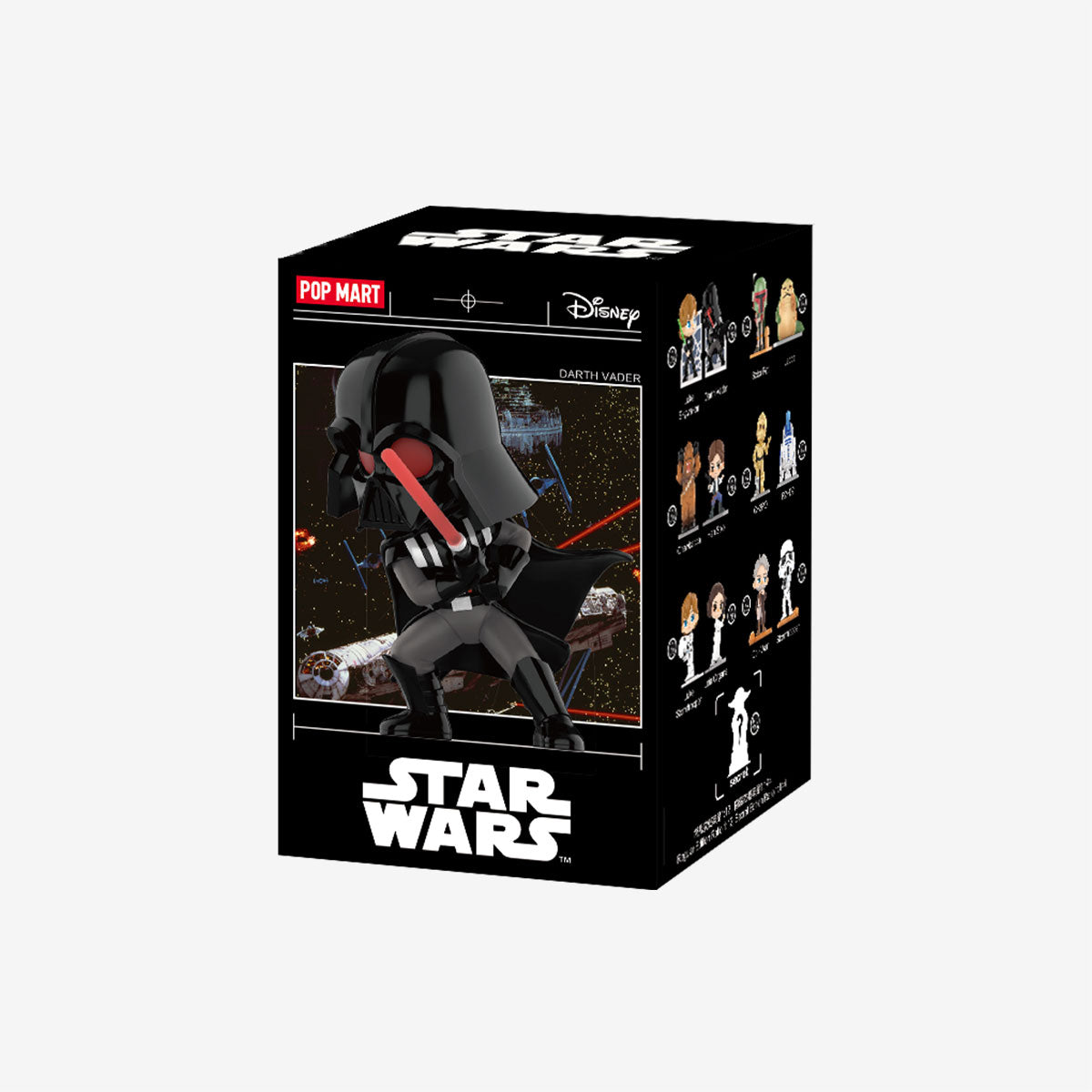 Step into a galaxy of collecting with the Star Wars Series Figures from POP MART. This designer-toy collaboration celebrates classic characters from the Star Wars universe in POP MART’s distinctive stylised style — perfect for collectors, display fans, and toy-hobby enthusiasts alike.
Height: Approximately 3.94 inches (10 cm).
Random Design: Blind boxes are fully random and we cannot accept requests for specific items. There chances of getting the secret edition are usually 1/144. When purchasing the whol