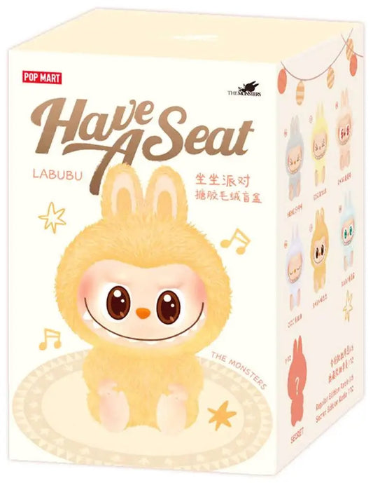 POP MART Labubu V2 "Have A Seat" – The Monsters Series blind box – random seated-pose Labubu figure. Every Labubu in the Have a Seat series is caught mid-perch in the line's signature curled-up, legs-dangling pose, brought to life in POP MART's vinyl-face style.
This collection contains 6 blind box figures, one of which may be the secret edition.
Random Design: blind boxes are fully random and we cannot accept requests for specific items.