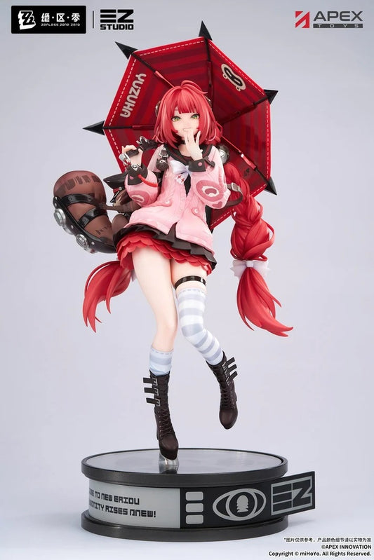 <p><strong>PRE-ORDER: Expected to ship in November of 2027.</strong></p>
<p>Yuzuha Ukinami of the Spook Shack faction joins APEX TOYS' Zenless Zone Zero 1/7 scale line in a striking, large-format figure.</p><p>The figure recreates her in-game stance with red twin-tails, a pink jacket with sculpted folds, a red-and-black skirt and thigh-high socks, displayed on a dedicated base. Made of painted PVC and ABS.</p><p>Part of APEX TOYS' Zenless Zone Zero Factions series of 1/7 scale figures. Approx. 33.2 cm / 13