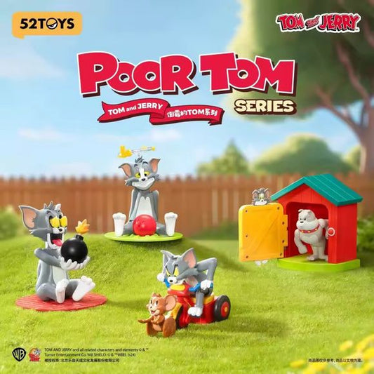 52TOYS Tom and Jerry "Poor Tom" Series figure mystery blind box – random slapstick-scene figure. Poor Tom can never seem to catch a break in this hilarious Tom and Jerry Poor Tom Series from 52TOYS! Inspired by the classic cartoon's funniest moments, this collection features Tom in a variety of unlucky, chaotic situations caused by his endless rivalry with Jerry.
Colorful mini scenes and dynamic poses make every figure feel like a snapshot straight from the cartoon — perfect for animation and nostalgic col