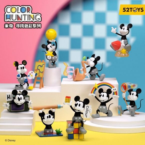 52TOYS Disney Mickey Mouse "Color Hunting" Series figure mystery blind box – random art-themed Mickey figure. Celebrate creativity and color with this Disney Mickey Mouse Color Hunting Series blind box! This stylish collection features Mickey Mouse in playful artistic scenes inspired by imagination, design, and creativity — painting, music, rainbows, puzzles, and more.
The clean modern aesthetic and adorable stylized sculpt make these figures perfect for Disney fans and designer toy collectors.