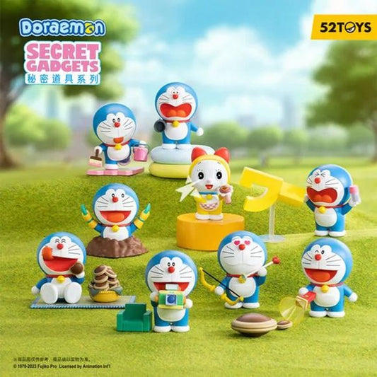52TOYS Doraemon "Secret Gadgets" Series figure mystery blind box – random anime-themed collectible. Step into the imaginative world of Doraemon with the Secret Gadgets Series from 52TOYS! This blind box collection features Doraemon and friends using some of the most iconic futuristic gadgets from the beloved classic anime and manga series.
Each mini figure captures a fun, playful scene with colorful accessories and expressive poses — a must-have for longtime Doraemon fans and designer toy collectors alike.