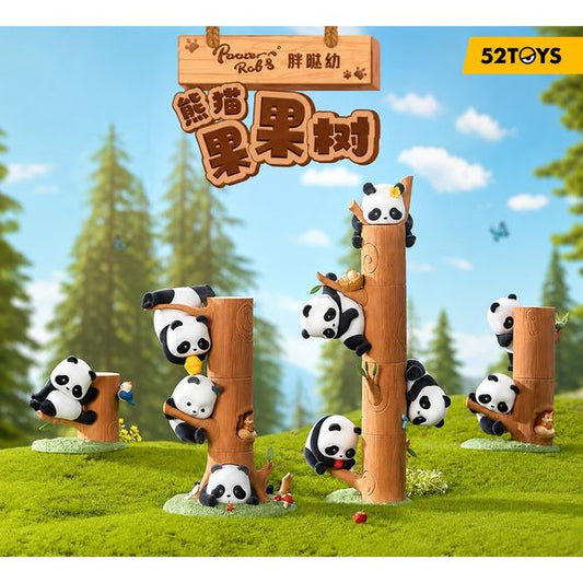 52TOYS "Panda Roll Fruit Tree" Series figure mystery blind box – random woodland-themed panda figure. Discover a forest full of adorable surprises with the 52TOYS Panda Fruit Tree blind box series! This collection features playful pandas climbing, lounging, and peeking out from tree trunks in a whimsical woodland setting.
Every blind box contains 1 randomly packed figure, from curious climbers to sleepy pandas — each with high-quality craftsmanship and delightful detail.