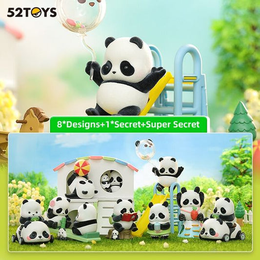 52TOYS "Panda Roll Kindergarten" Series figure mystery blind box – random schoolyard-themed panda figure. Class is in session, and the adorable pandas of Panda Roll Kindergarten are ready for playtime! This charming blind box series from 52TOYS captures playful panda cubs enjoying their day at kindergarten — reading, riding toy cars, playing on slides, and sharing snacks.
With 8 regular designs, 1 Secret, and 1 Super Secret figure to discover, every blind box offers the excitement of a surprise reveal.