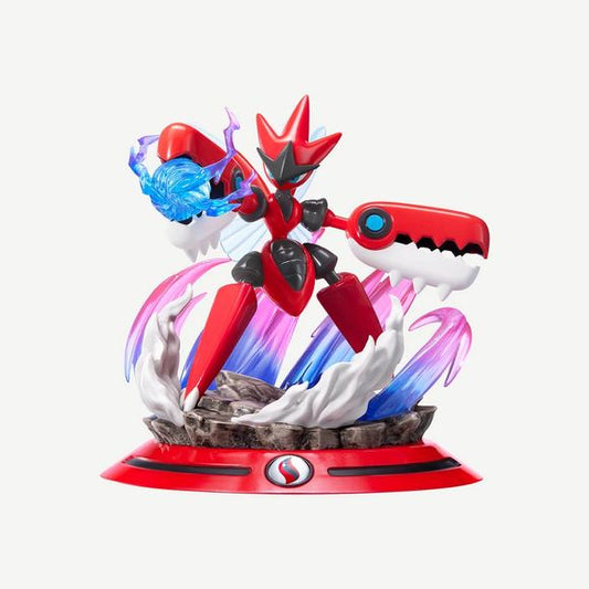 Unleash the overwhelming power of Mega Scizor with this stunning Funism Pokémon Twinkmont Series collectible! Inspired by Mega Scizor's fearsome Mega Evolution, this officially licensed figure captures the iconic Bug/Steel-type in an explosive battle pose, complete with translucent energy effects, dynamic attack details, and a themed Mega Stone display base. Standing approximately 4.5 inches (11.5 cm) tall, this premium PVC statue brings one of Pokémon's most powerful Mega Evolutions to life.
Every detail