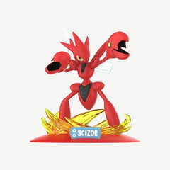 Add one of Pokémon's most iconic Bug/Steel-types to your collection with the Funism Pokémon Twinkmont Series Scizor Prime Figure! Captured mid-attack, Scizor strikes an intimidating battle pose with its massive steel pincers raised and translucent orange energy effects swirling around the base. Standing approximately 4.5 inches (11.5 cm) tall, this officially licensed Pokémon collectible perfectly captures Scizor's speed, power, and unmistakable design.
Expertly crafted from premium PVC, the figure feature