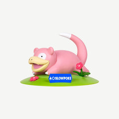 Take it easy with the lovable Slowpoke! The Funism Pokémon Slowpoke Prime Figure perfectly captures everyone's favorite absent-minded Pokémon in a relaxed pose, complete with a cheerful smile, colorful flowers, and a grassy display base. Standing approximately 3 inches (7 cm) tall, this officially licensed collectible is a charming addition to any Pokémon collection.
Despite its compact size, this premium PVC statue features crisp sculpting, vibrant paint applications, and an adorable nature-inspired base